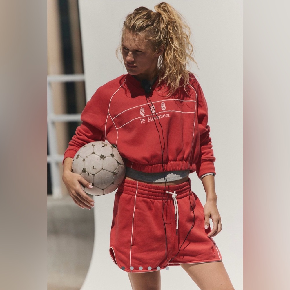 Free People Movement Seeing Double Set in Winterberry Red